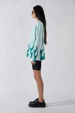 Merino Flame Knitted Sweater - Teal -Style On Boards 141 cf4c6448 26f3 43e6 8e8c 93bf684237c4