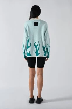 Merino Flame Knitted Sweater - Teal -Style On Boards 142 5b44a9db 362c 4d30 bb21 5c2f10f77be8
