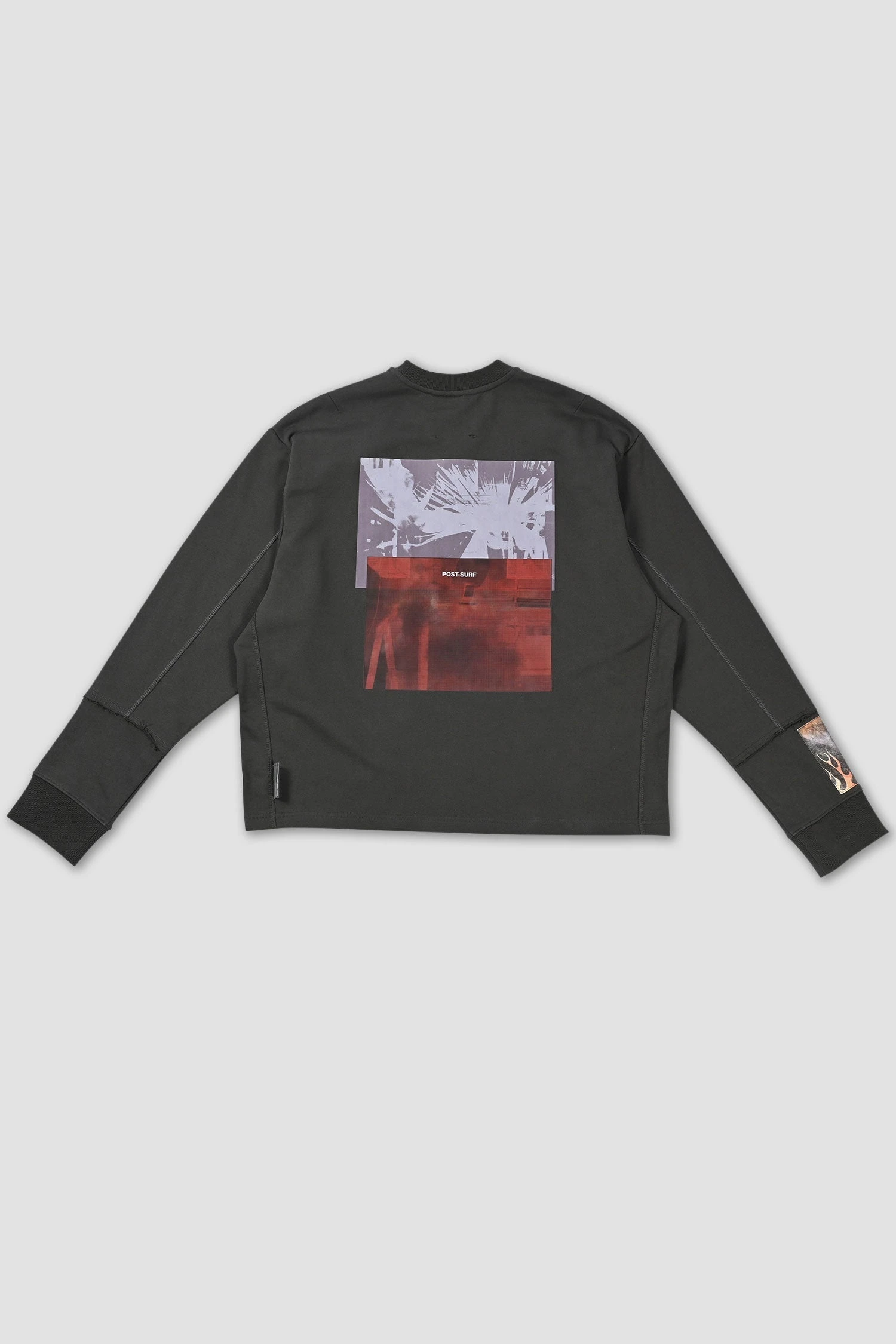 Double Up Crew Sweater - Tarmac Flame 5 Double Up Crew Sweater - Tarmac Flame - Image 5