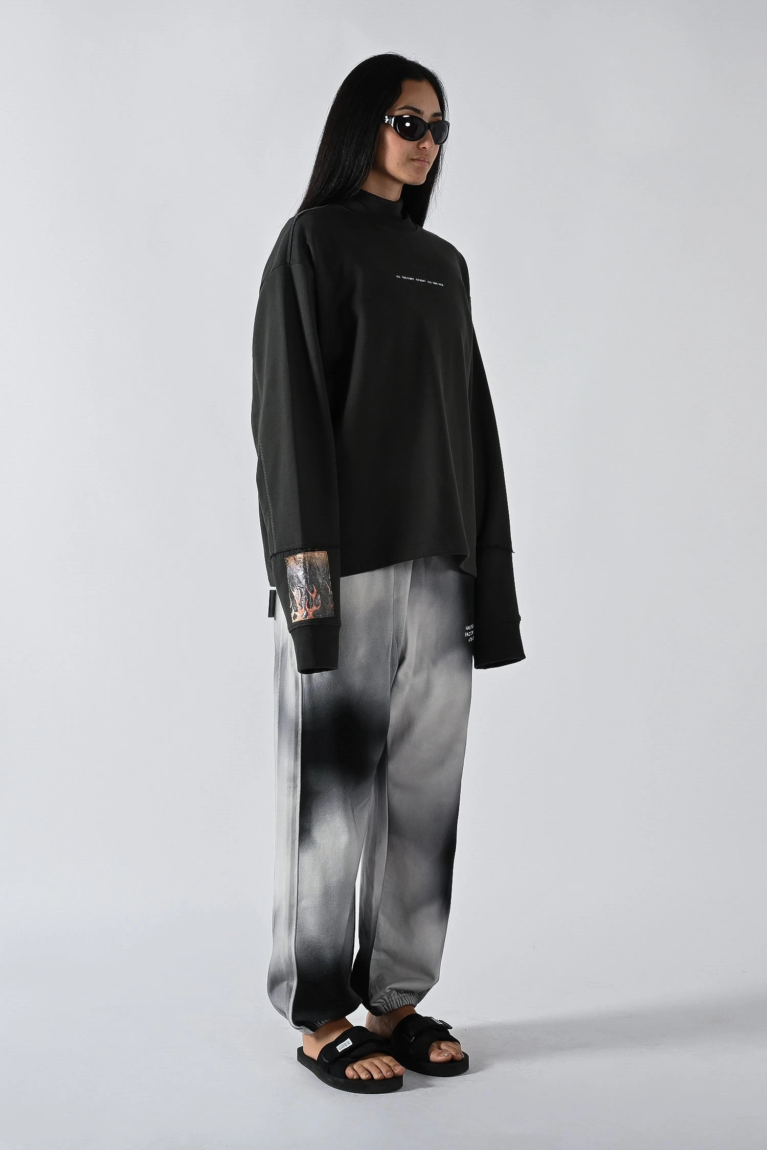 Double Up Crew Sweater - Tarmac Flame 6 Double Up Crew Sweater - Tarmac Flame - Image 6