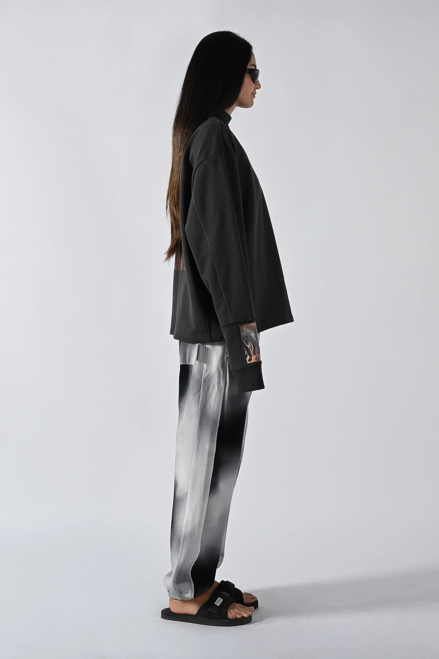 Double Up Crew Sweater - Tarmac Flame 8 Double Up Crew Sweater - Tarmac Flame - Image 8