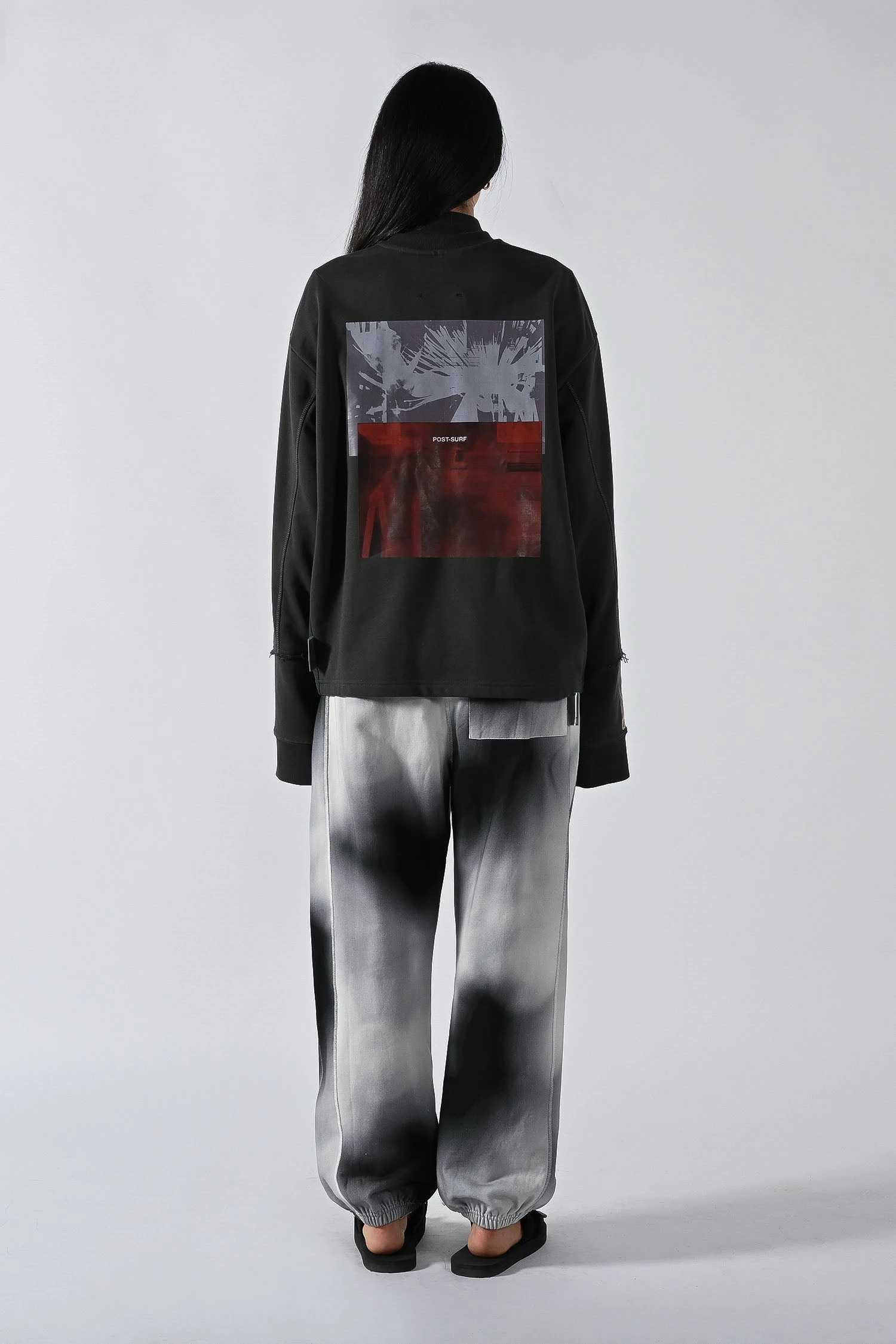 Double Up Crew Sweater - Tarmac Flame 3 Double Up Crew Sweater - Tarmac Flame - Image 3