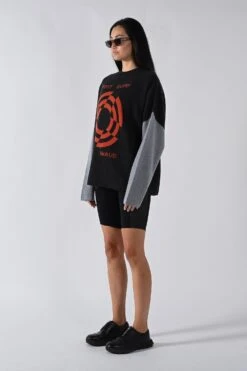 Merino Post Wave 2 Tone Knitted Sweater -Style On Boards 39 e97ff80a e033 4c64 8b52 966e20b65585