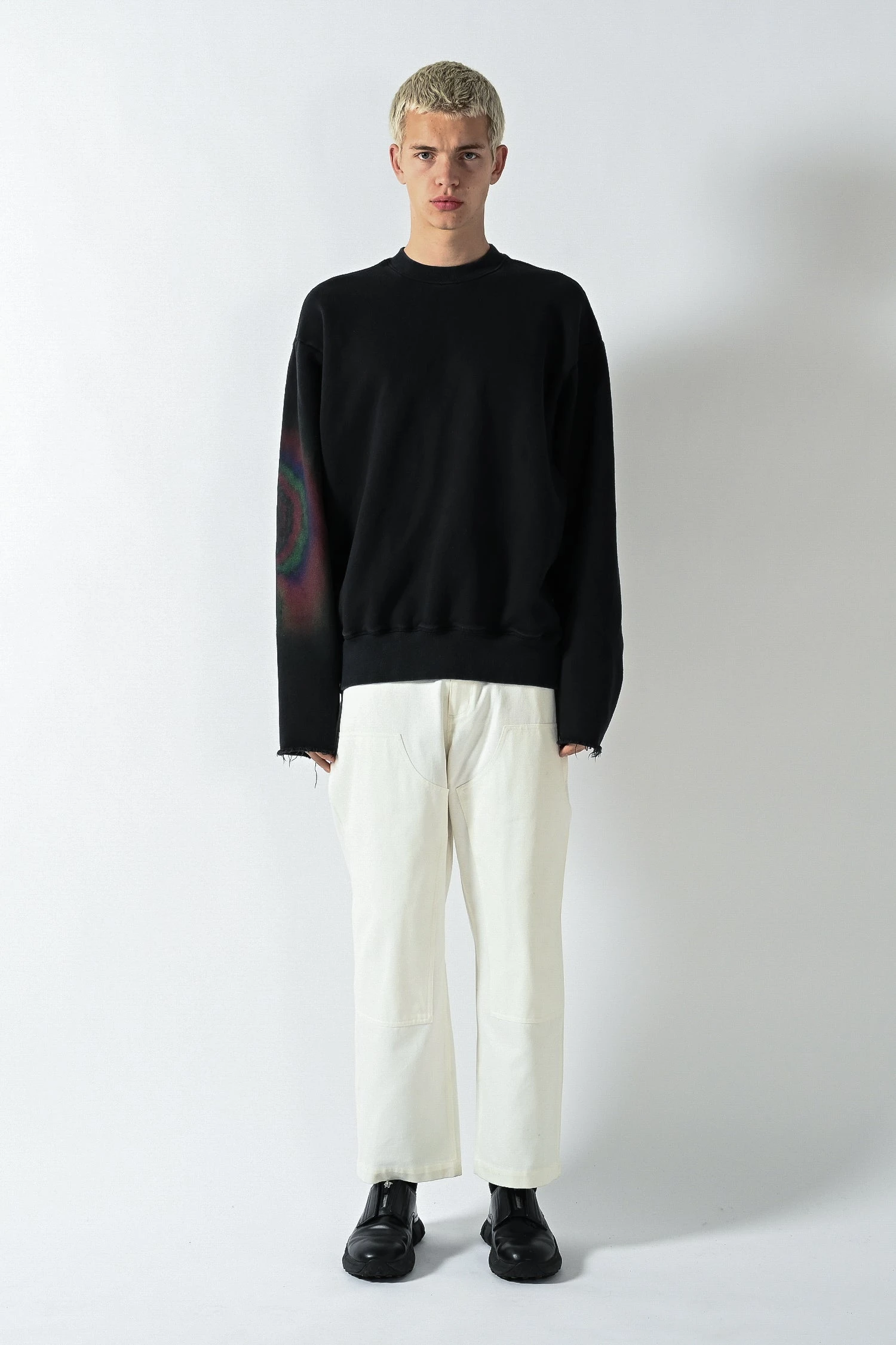 Cut Off Crew Sweater - Chemical Rainbow 2 Cut Off Crew Sweater - Chemical Rainbow - Image 2