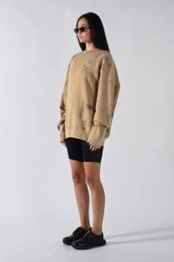 Cut Off Crew Sweater - Ash Brown Spray -Style On Boards 43 eea176d1 6a3d 4f16 b8d6 4896264bf942