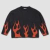 Merino Flame Knitted Sweater - Red